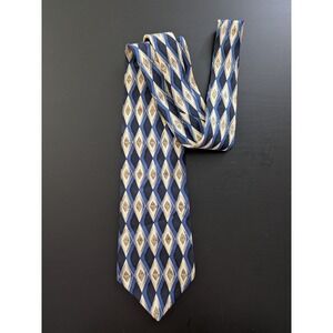 Keith Daniels Tie Necktie Italy - New York Silk USA Diamond Print Multicolor